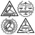 Vintage lawyer emblems