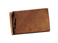 Vintage leather autograph book Royalty Free Stock Photo