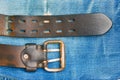 Vintage leather belt with a buckle Royalty Free Stock Photo