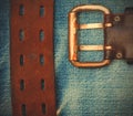 Vintage leather belt Royalty Free Stock Photo