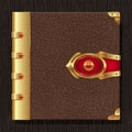 Vintage leather book hardcover