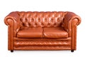 Vintage leather couch Royalty Free Stock Photo