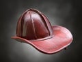 Vintage leather fireman helmet