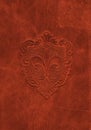 Vintage leather fleur-de-lis symbol Royalty Free Stock Photo