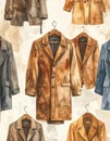 Vintage Leather Jackets on Display Royalty Free Stock Photo