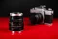 Vintage lenses. Old manual focus lenses Royalty Free Stock Photo