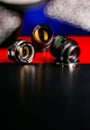 Vintage lenses. Manual focus lenses Royalty Free Stock Photo