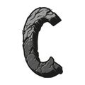 Vintage letter C template