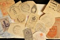 Vintage letter cancellations and postmarks cut and saved in collection