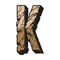 Vintage letter K desert design template