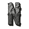 Vintage letter N desert design concept