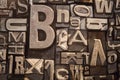 Vintage letterpress type background Royalty Free Stock Photo