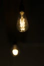 Vintage light bulbs with glower filament.