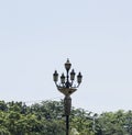 Vintage Four-Way Light Post On The Street Royalty Free Stock Photo