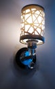 Vintage light wall lamp indoor home lighting Royalty Free Stock Photo