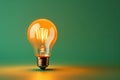 Vintage lightbulb bright light bulb edison lamp electrical thinking idea concept innovation technology symbol solution Royalty Free Stock Photo