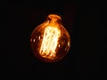 Vintage lightbulb with dark background Royalty Free Stock Photo