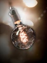 Vintage lightbulb with dark background Royalty Free Stock Photo