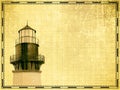 Vintage lighthouse on a background of old paper.