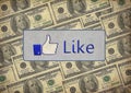 Vintage like facebook with dollars