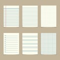 Vintage line paper sheets