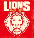 Vintage lion mascot