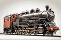 Vintage locomotive over white backgrouned Royalty Free Stock Photo