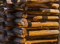 Vintage Log Cabin Detail Background Texture Royalty Free Stock Photo