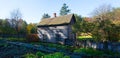 Vintage Log Cabin Farmhouse, Farm Royalty Free Stock Photo