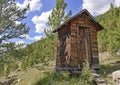 Vintage Log Cabin In Old Mining Town In The Mounta