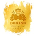 Vintage logo for boxing Royalty Free Stock Photo
