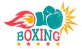 Vintage logo for boxing. Royalty Free Stock Photo