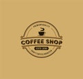 VINTAGE LOGO FOR COFFE SHOP ROASTERY Royalty Free Stock Photo
