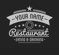 Vintage logo. Restaurant label template.