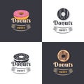 Vintage logos donuts.