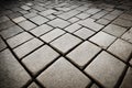 A Vintage London Pavement Rectangular Stone Tiles.AI Generated