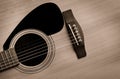 Vintage look of acoustic guitar Royalty Free Stock Photo