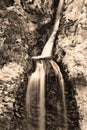 Vintage look of Dalbina waterfall Royalty Free Stock Photo