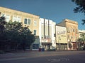 Vintage Look at Main Street and its businesses in Columbia, South Carolina