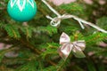 Vintage looking Bauble for Christmas tree decoration Royalty Free Stock Photo