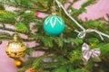 Vintage looking Bauble for Christmas tree decoration Royalty Free Stock Photo