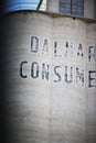 Dalhart Texas, grain silo, summer, vintage Royalty Free Stock Photo