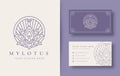 Lotus flower logo and business card design