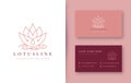 Lotus flower logo and business card design