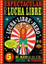 Vintage Lucha Libre Ticket. Royalty Free Stock Photo
