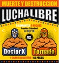 Vintage Lucha Libre Ticket. Royalty Free Stock Photo