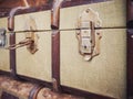Vintage Luggage Suitcase open lock Nostalgia travel