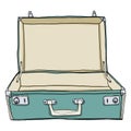 Vintage Luggage & Suitcases Travel Open is empty cute illustrat