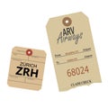 Vintage Luggage Tags - Vector illustration Royalty Free Stock Photo