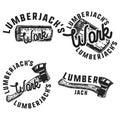 Vintage lumberjack emblems Royalty Free Stock Photo
